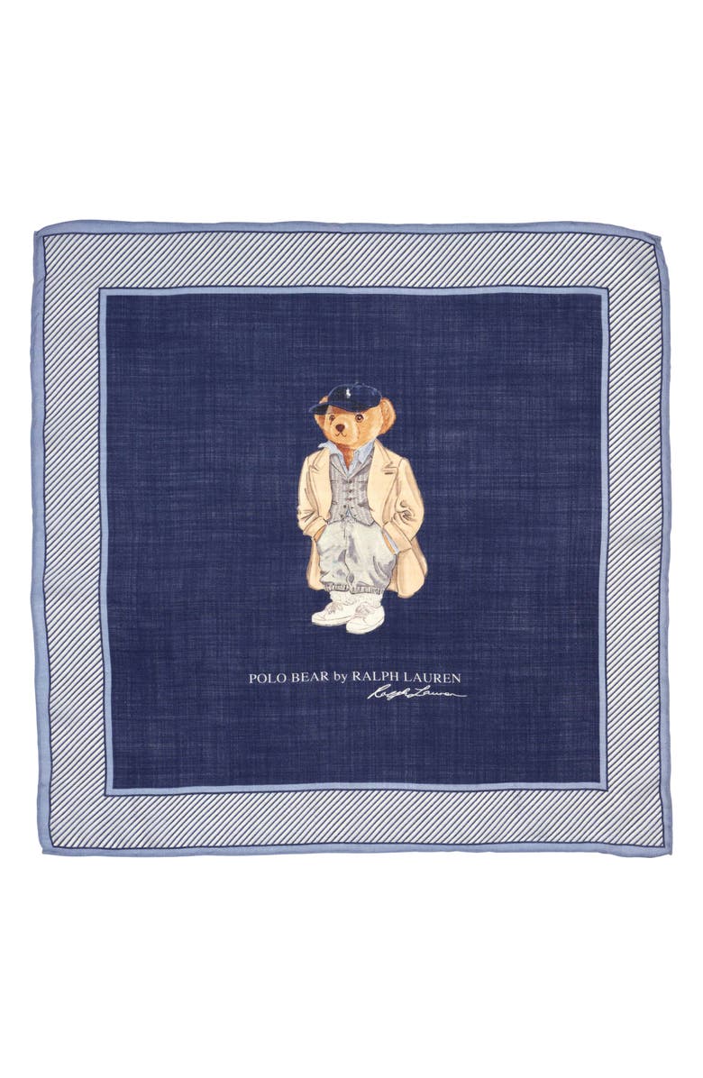 Polo Ralph Lauren Polo Bear Wool & Silk Bandana, Main, color,