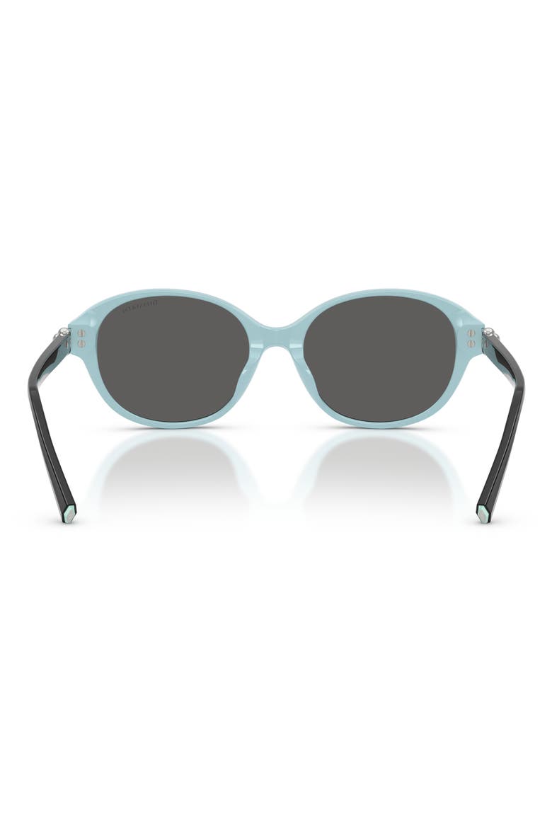 54mm Round Sunglasses, Alternate, color, BLACK ON TIFFANY BLUE / GREY