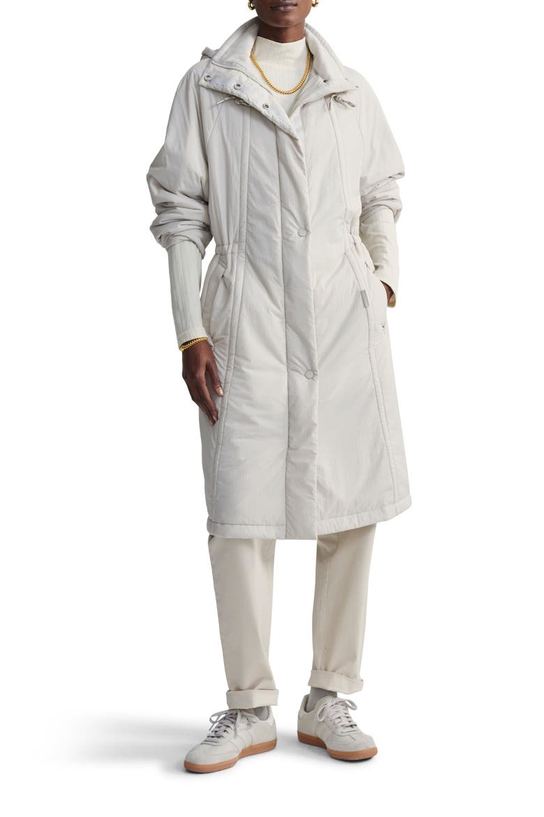Elle Water Resistant Hooded Insulated Coat, Main, color, RAINY DAY