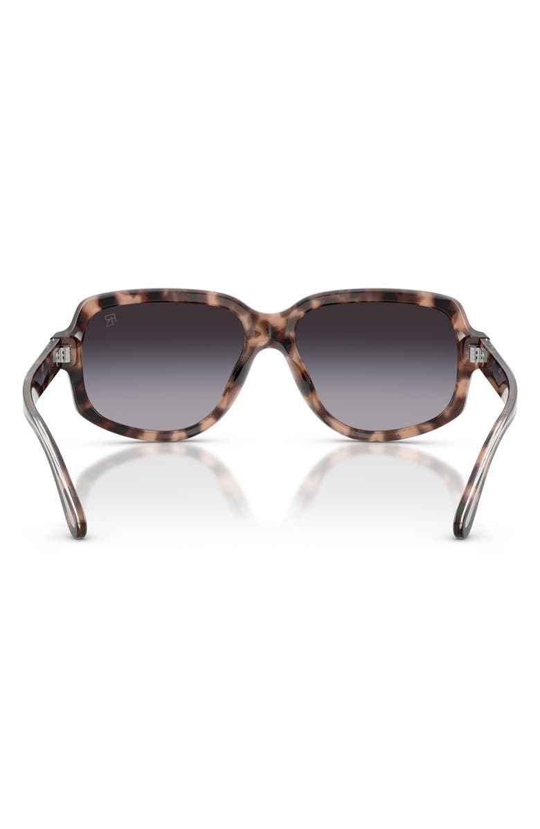 Ralph Lauren 57mm Gradient Irregular Sunglasses, Alternate, color, Brown Pink Havana Bio / Grey