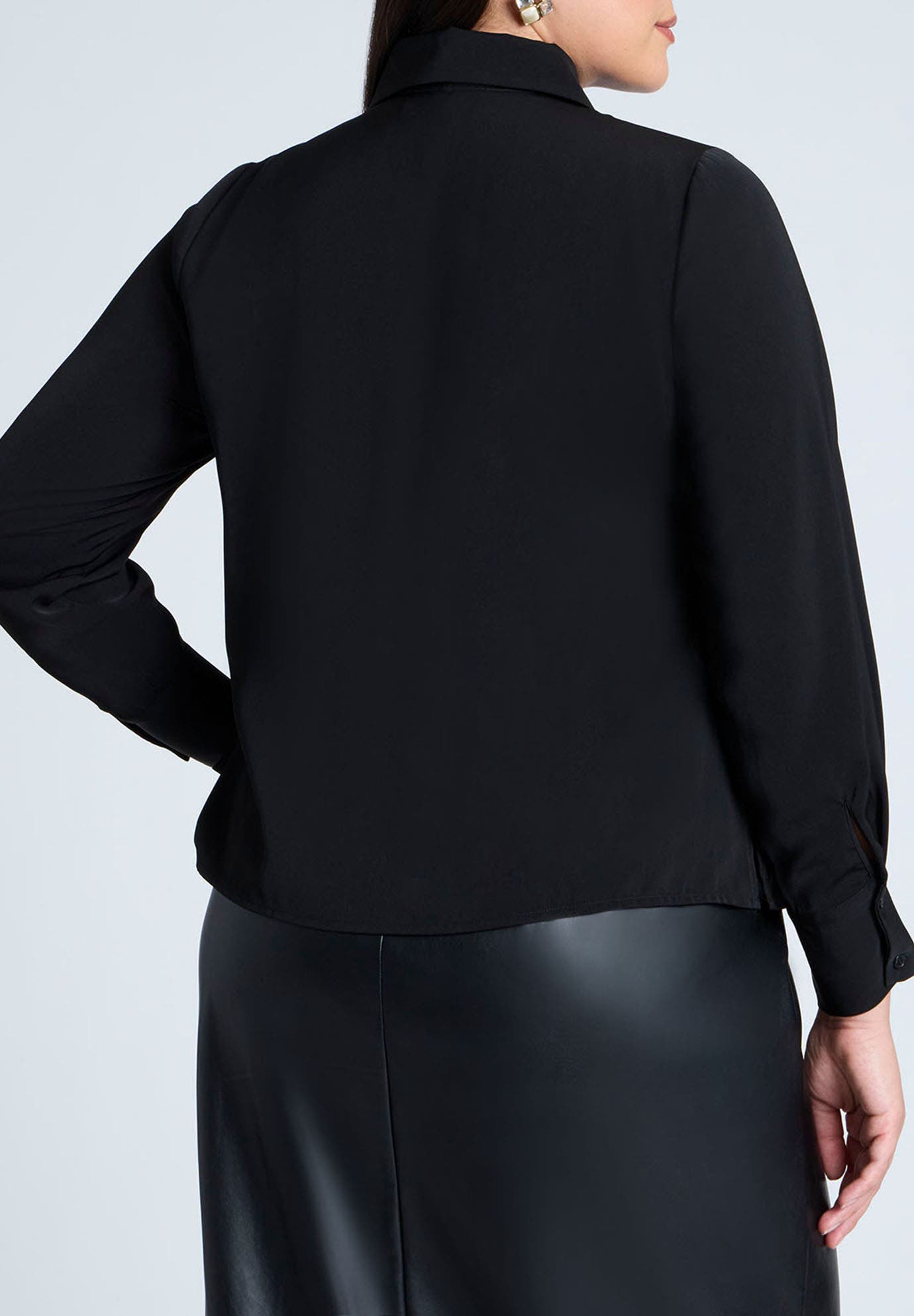 Collared Shirt With Lace-Trimmed Placket - image 2
