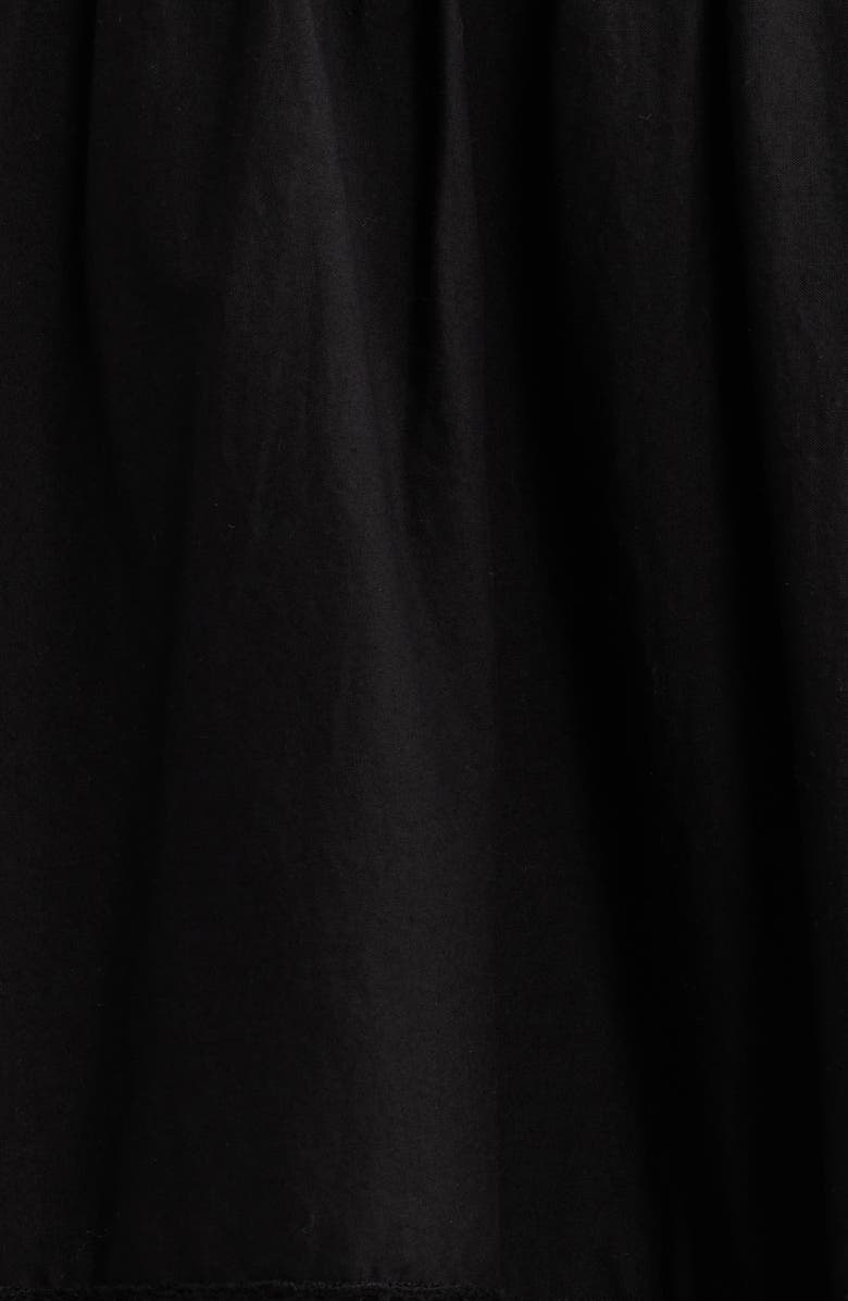 THE GREAT. The Rosette Crochet Trim Cotton Pull-On Skirt, Alternate, color, Black