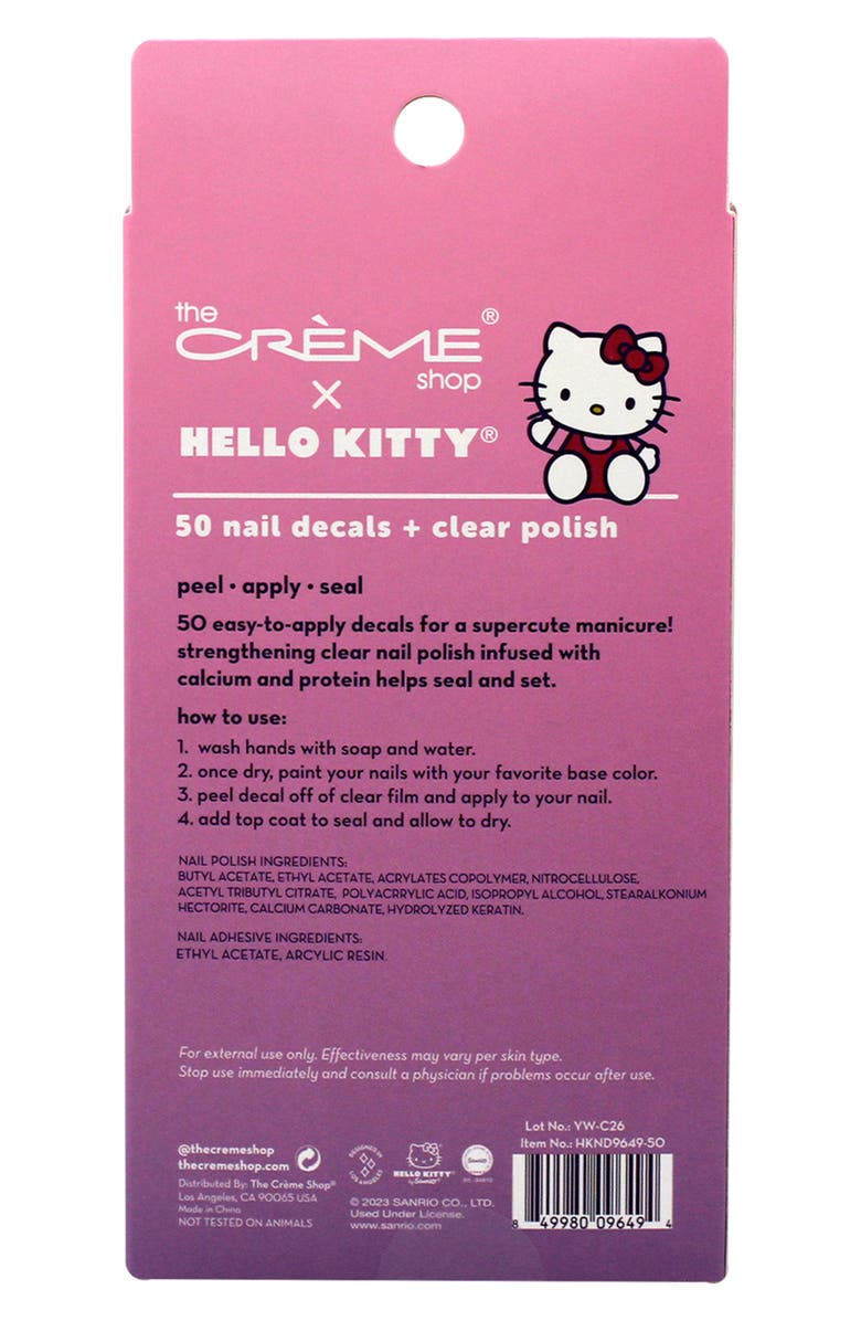 THE CREME SHOP Hello Kitty 50-Piece Nail Decals & Nail Polish Set, Alternate, color, 