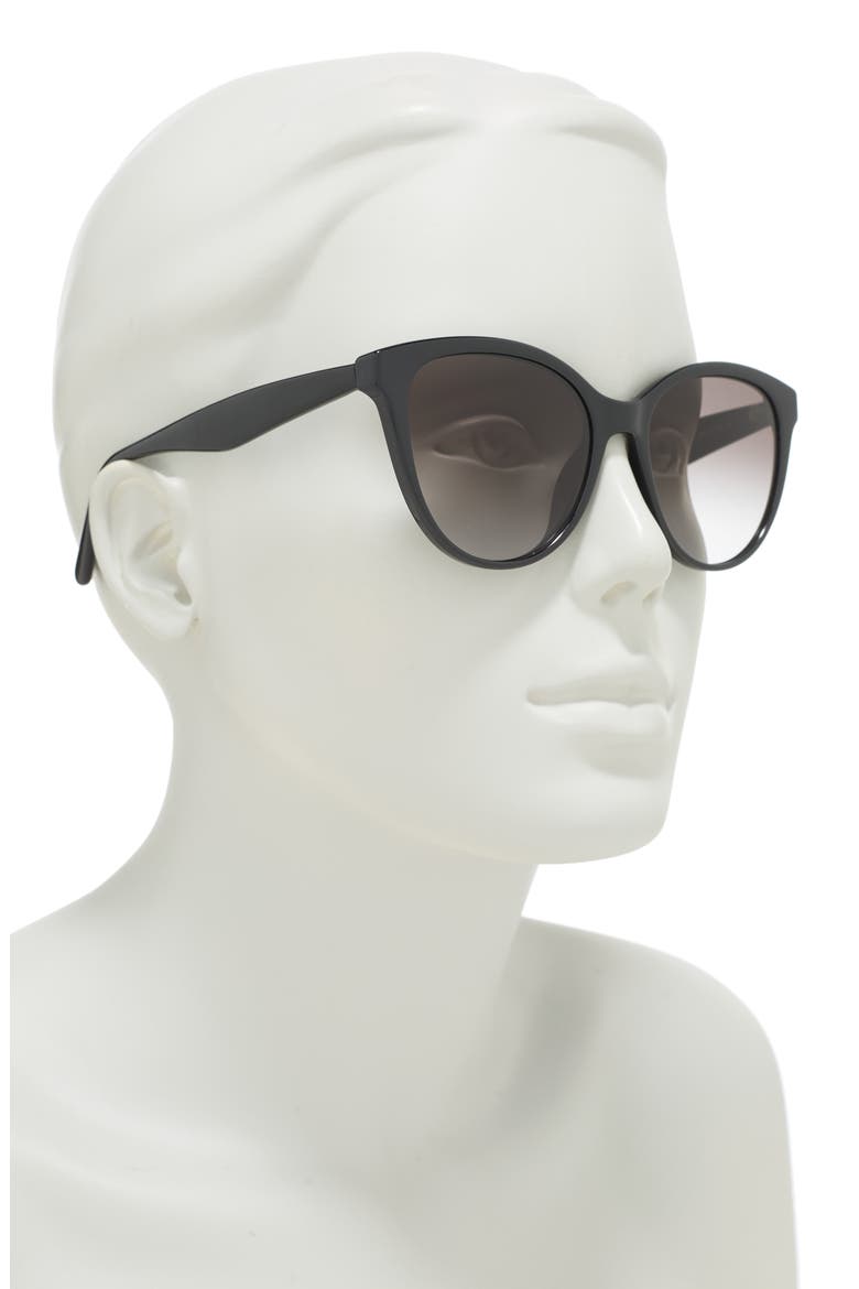 54mm Cat Eye Sunglasses, Alternate, color, BLACK