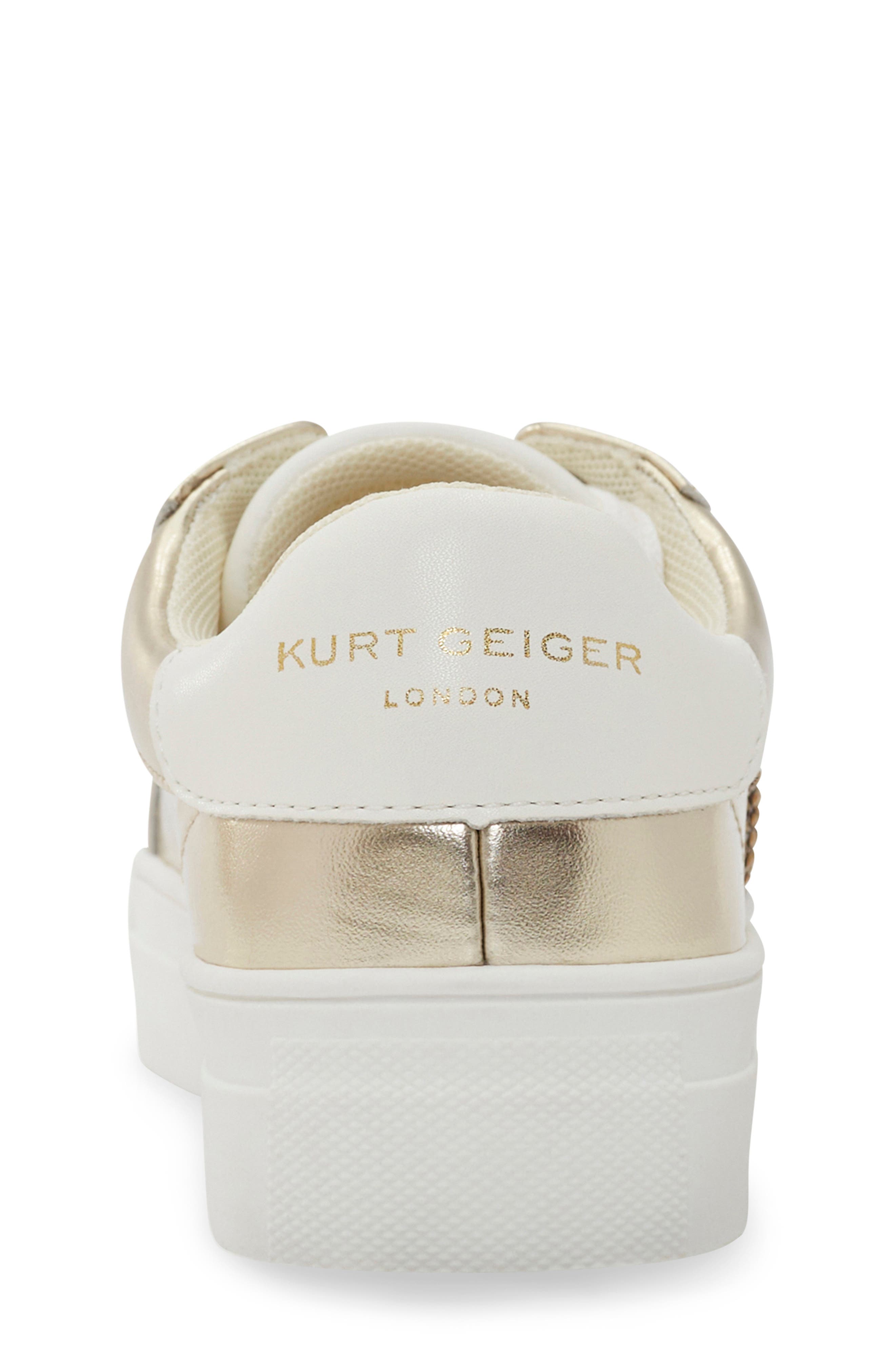 Kurt Geiger London Kids
 Mini Luckson Heart Platform Sneaker, Alternate, color, Gold