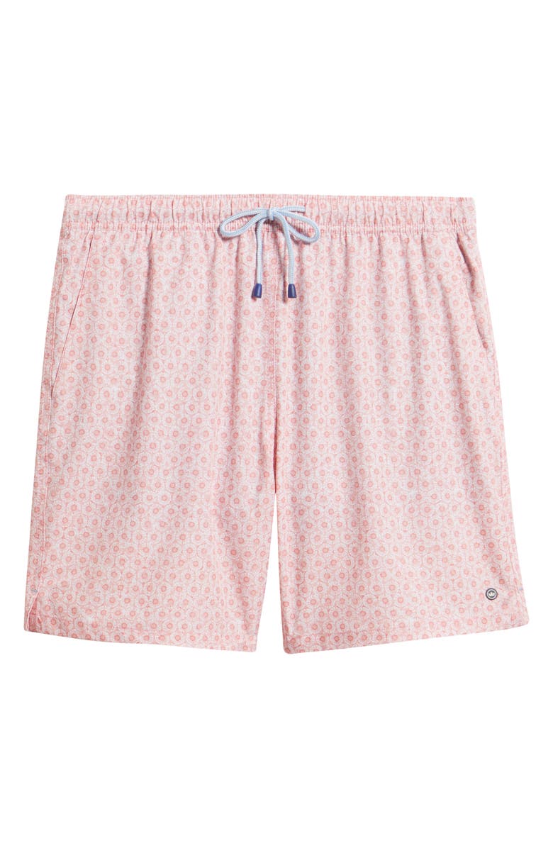 Peter Millar Pineapple Slice Swim Trunks, Alternate, color, Watermelon