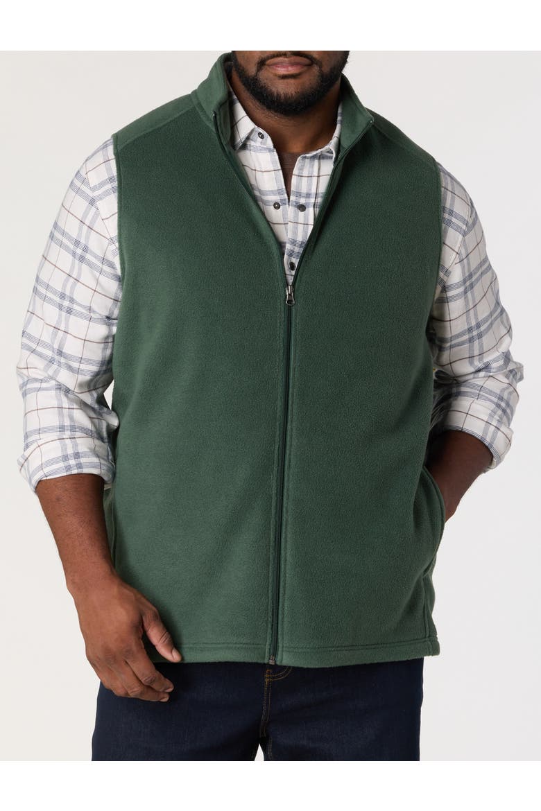 Big & Tall Polar Fleece Vest, Main, color, GREEN