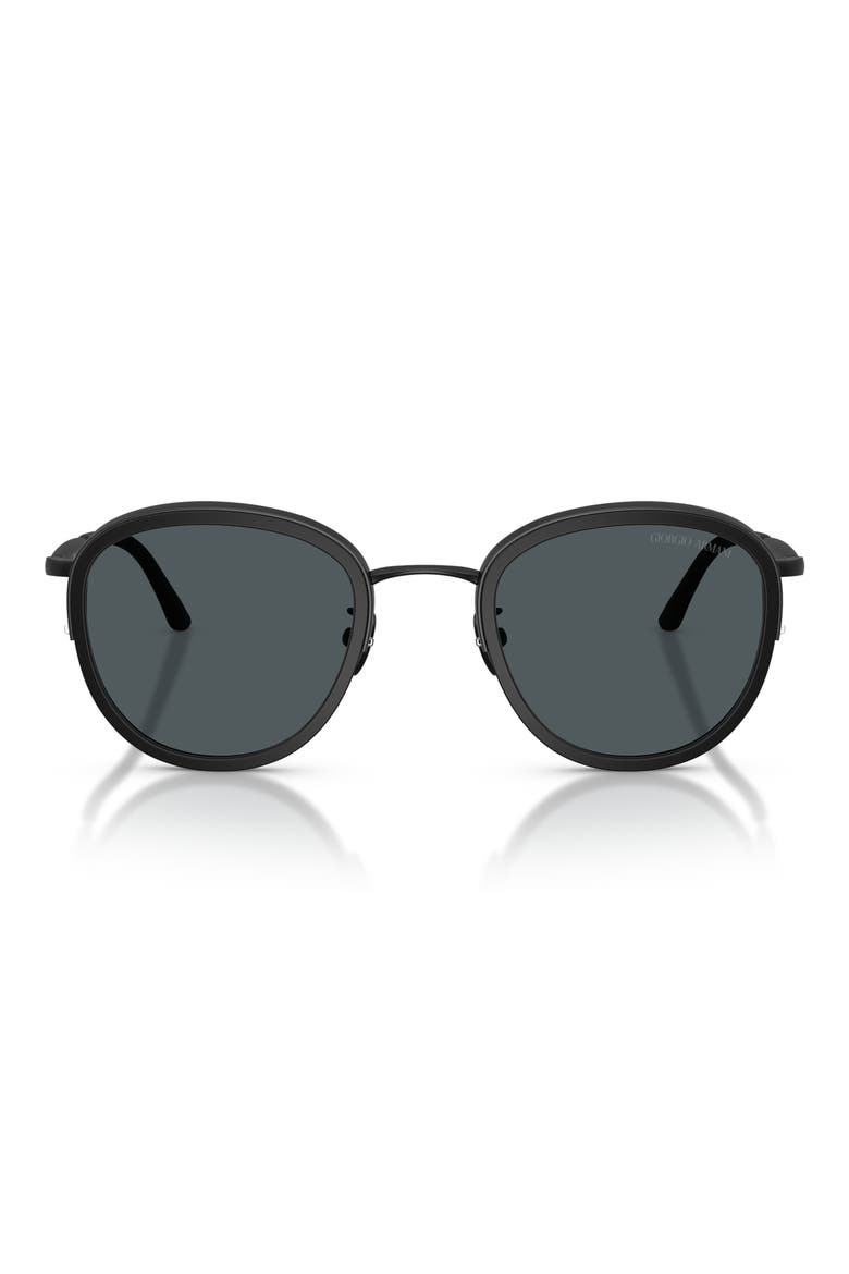 49mm Small Phantos Sunglasses, Main, color, MATTE BLACK / DARK GREY