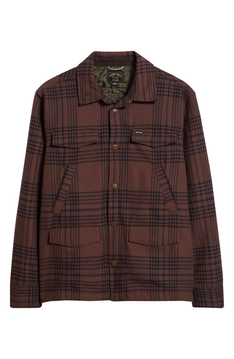 DARK SEAS Zilker Cotton Blend Button-Up Shirt, Alternate, color, Brown