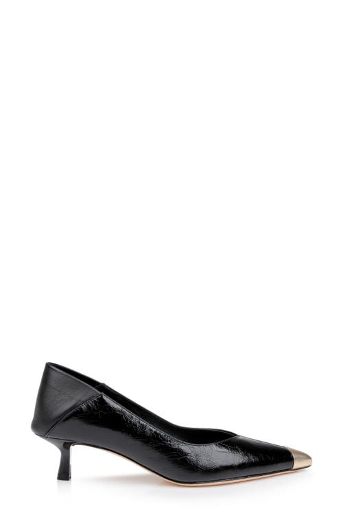 L AGENCE L'AGENCE GARLAN POINTED CAP TOE KITTEN HEEL PUMP