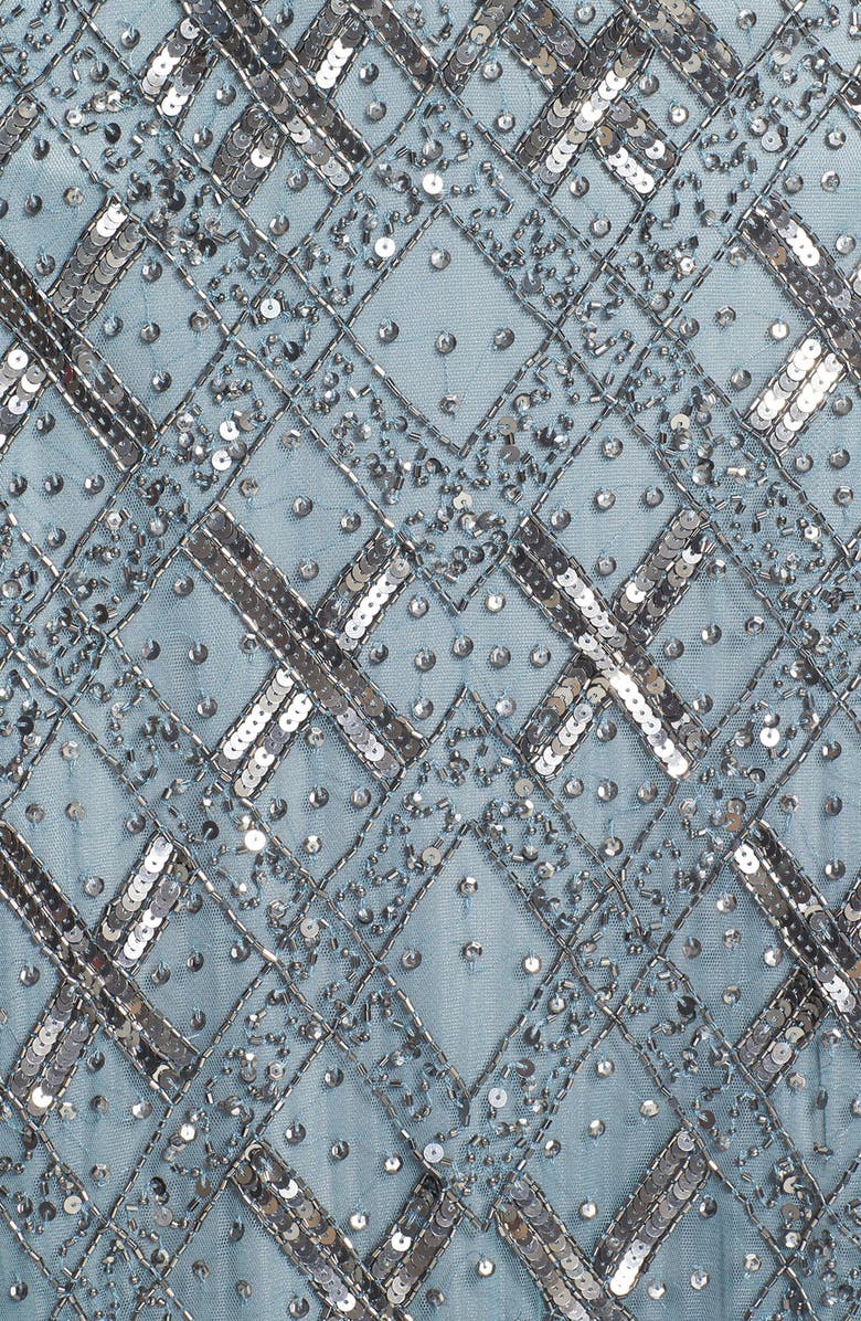 Adrianna Papell Embellished Mesh Mermaid Gown, Alternate, color, 