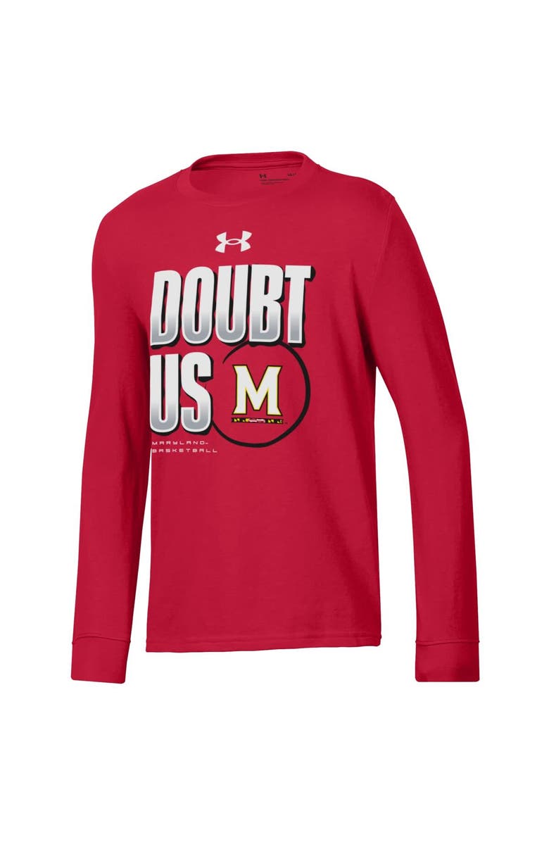 Under Armour Youth Under Armour  Red Maryland Terrapins March Madness Unity Long Sleeve T-Shirt, Alternate, color, 
