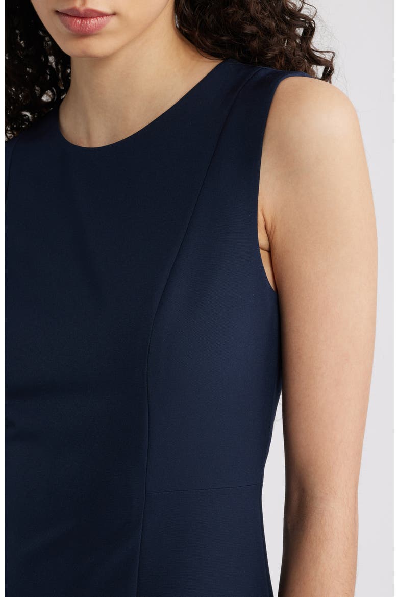 Meridian Twill Sheath Dress, Alternate, color, NAVY