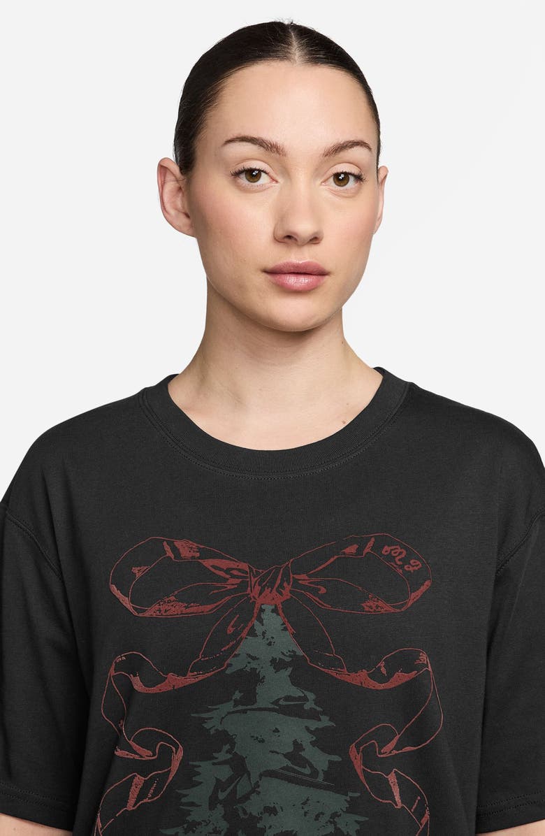 Jordan Christmas Tree Graphic T-Shirt, Alternate, color, Black/ Midnight Green