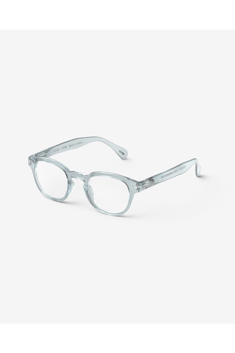 #C 49mm Square Reading Glasses, Alternate, color, Frozen Blue
