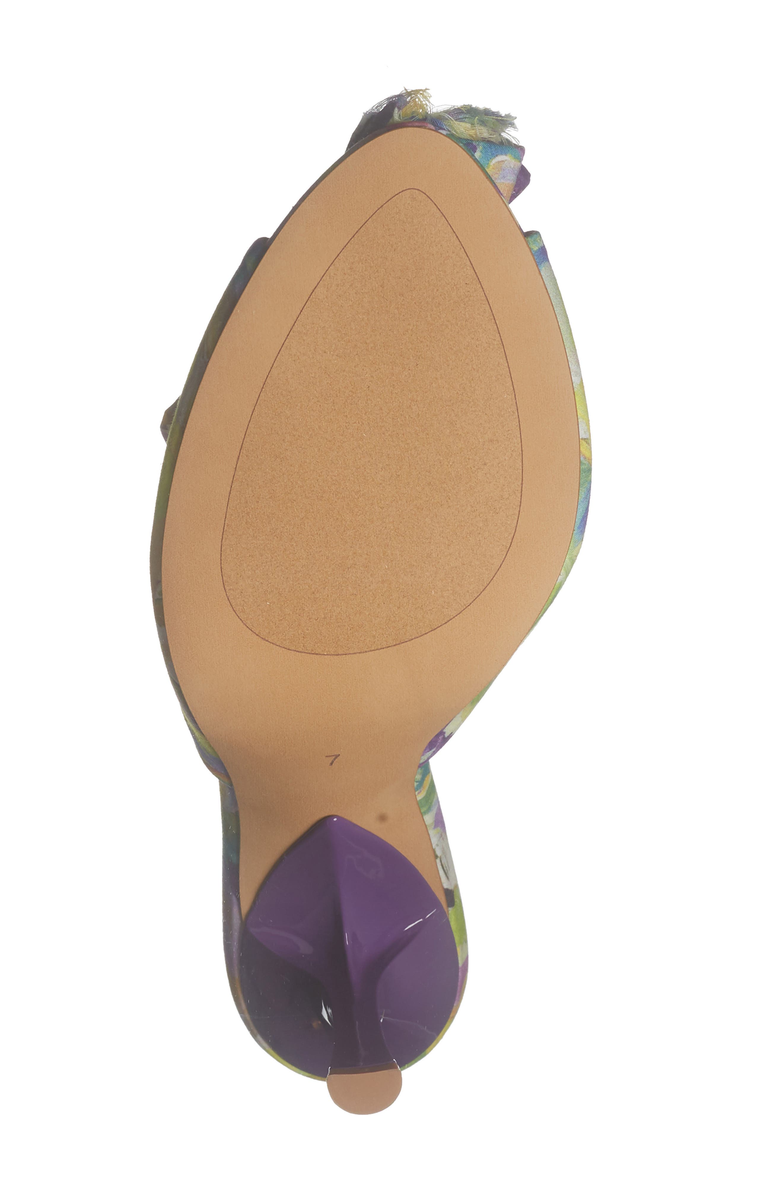 Jeffrey Campbell First Kiss Peep Toe Slide Sandal, Alternate, color, Purple Multi Floral