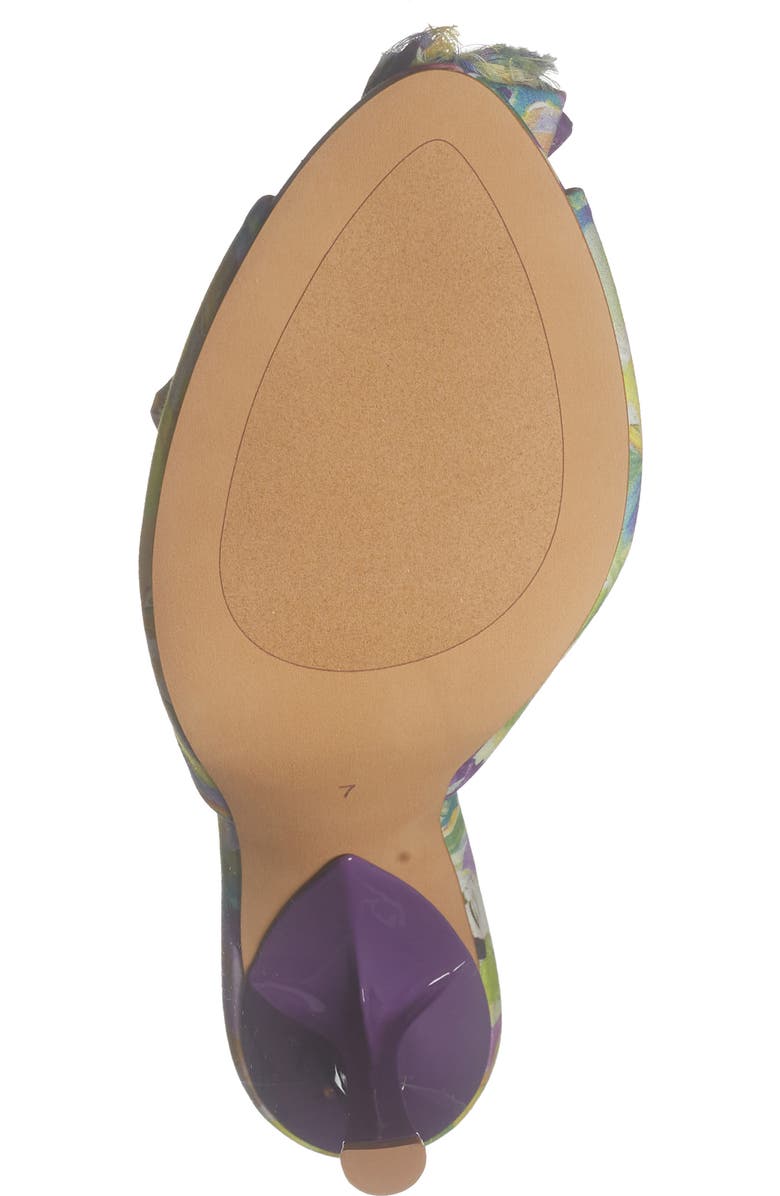 Jeffrey Campbell First Kiss Peep Toe Slide Sandal, Alternate, color, Purple Multi Floral