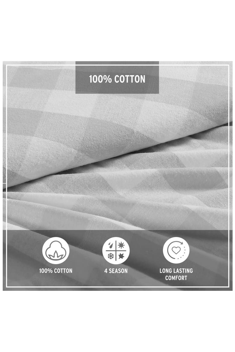 Lakehouse Plaid Sheet Set, Alternate, color, DARK GREY