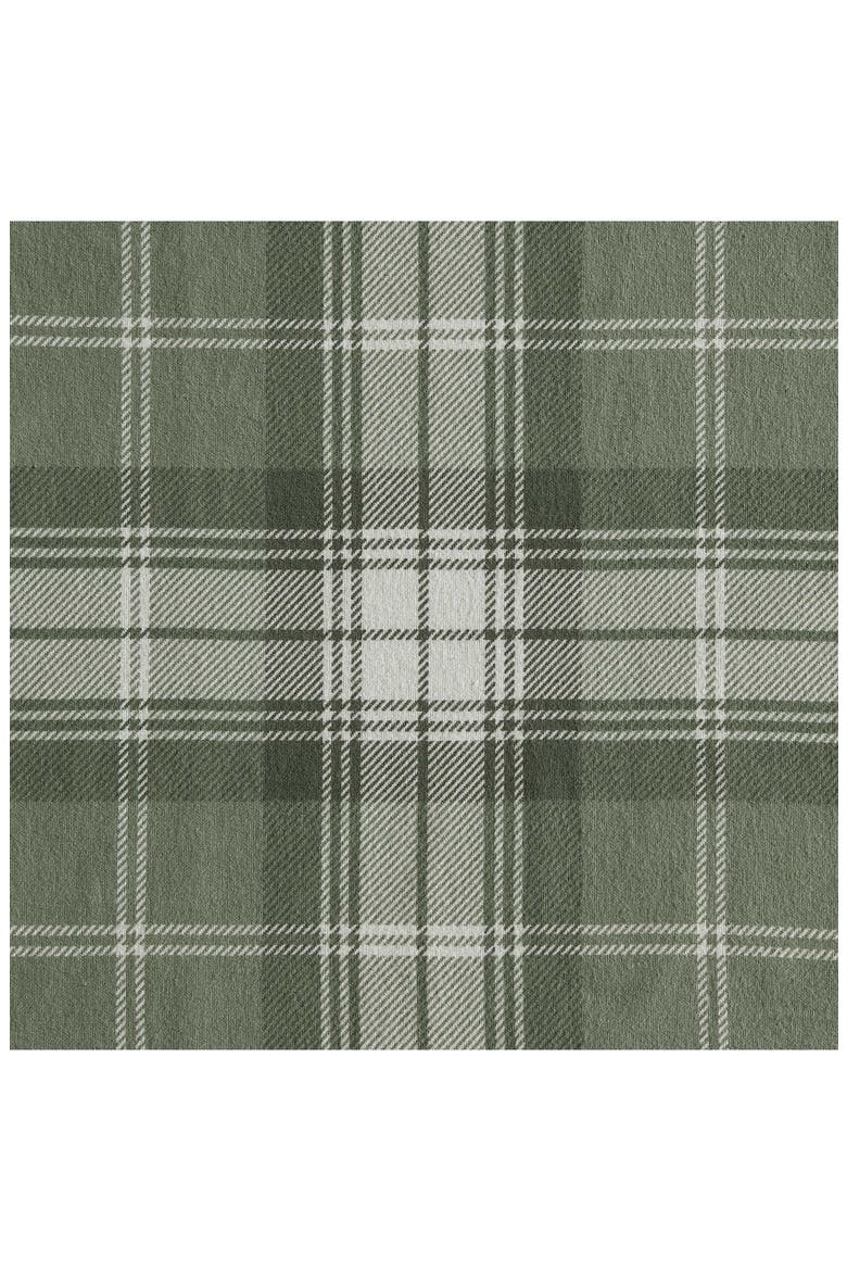 Heartland Plaid Print Flannel Sheet Set, Alternate, color, MEDIUM / DARK GREEN
