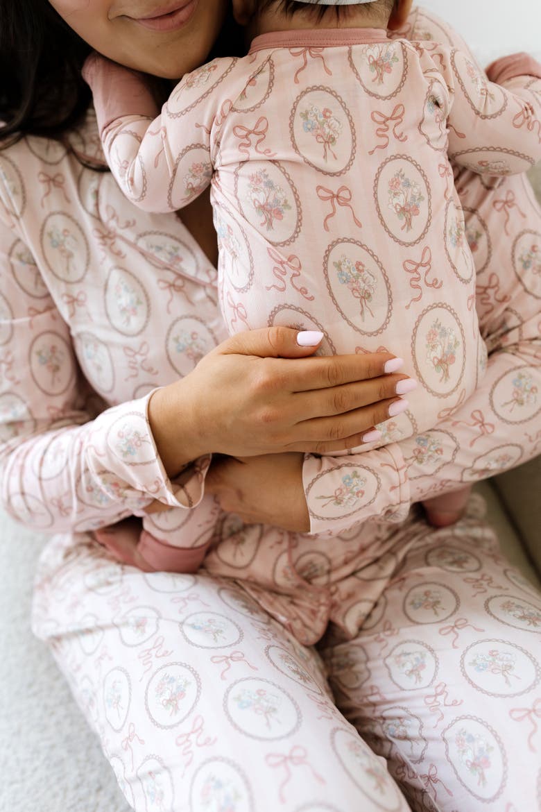Blaire Long Sleeve Sleepwear Set, Alternate, color, Floral / Bow Print