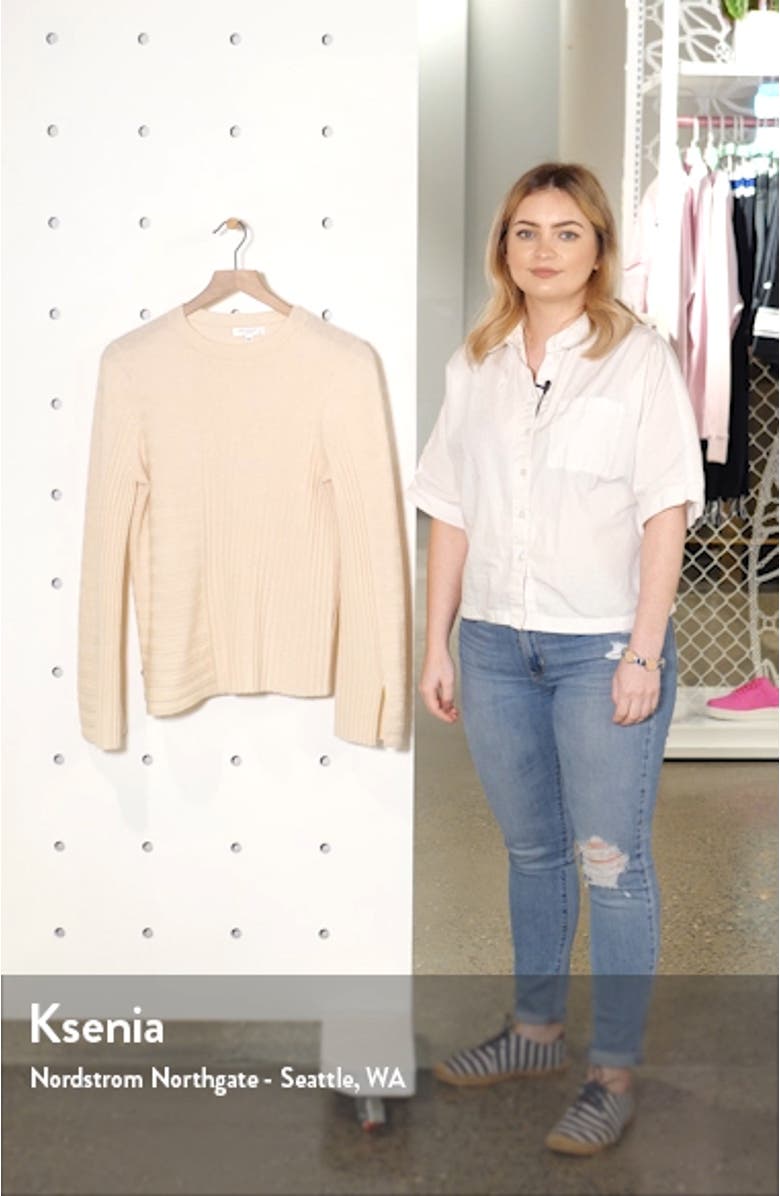 Emmaline Mixed Rib Wool & Cashmere Sweater, sales video thumbnail