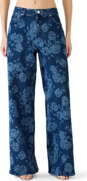 Steve Madden Jaxon Floral Wide Leg Jeans