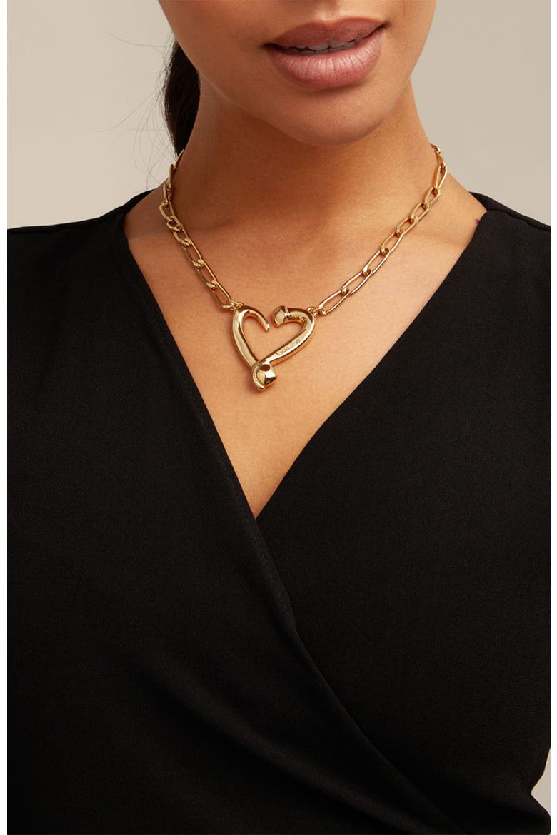 Twist of Love Necklace, Alternate, color, Gold