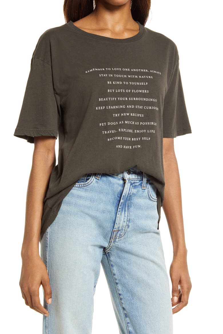 Love One Another Graphic Tee, Main, color, WASHED BLACK