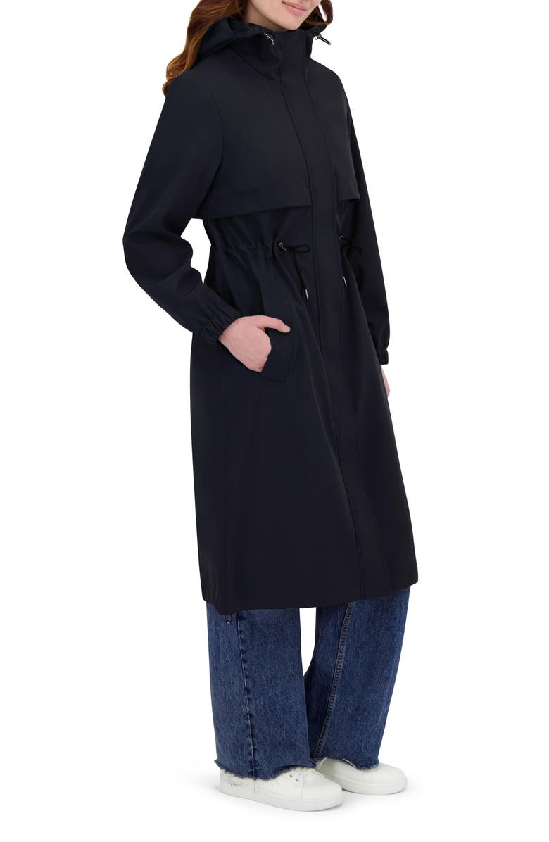 Tahari Amelia Hooded Coat, Alternate, color, Navy