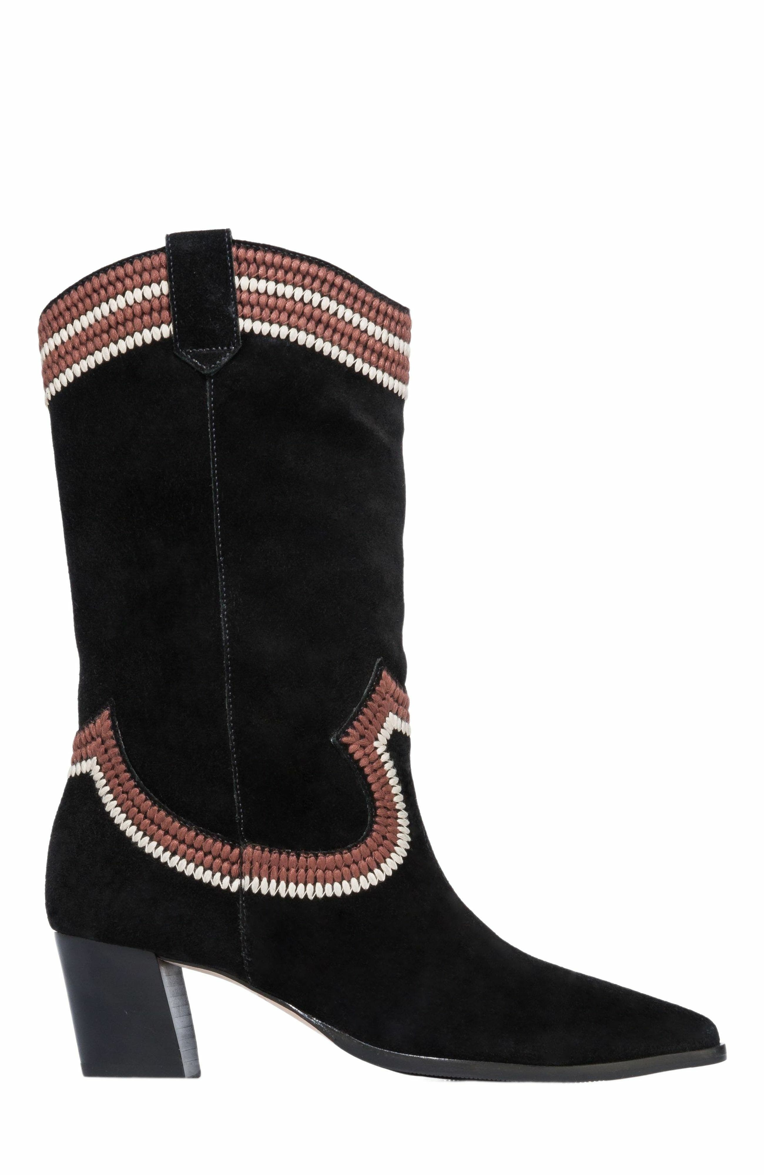 Bernardo Footwear Fremont Embroidered Western Boot, Main, color, 