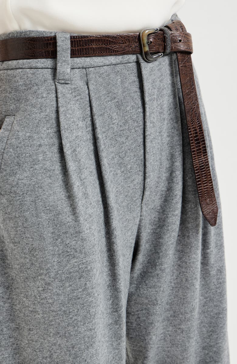 Brunello Cucinelli Cashmere jersey trousers, Alternate, color, Grey