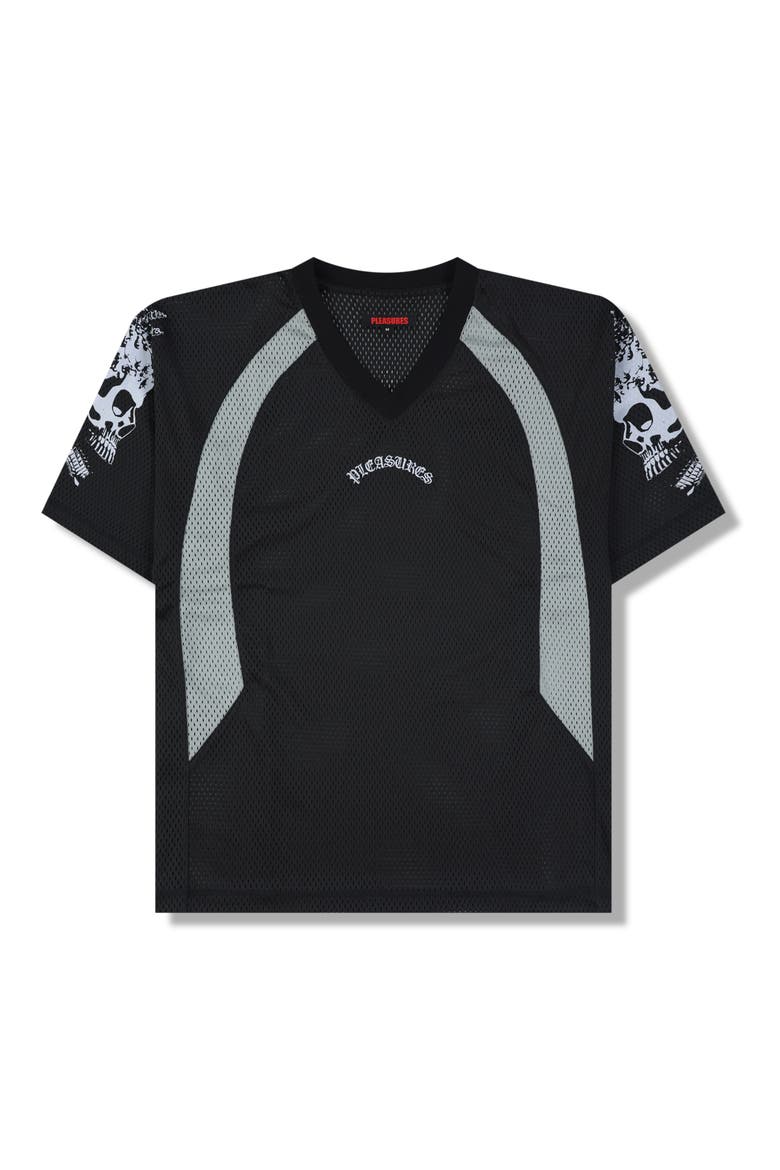 Screws Mesh Football Jersey, Main, color, BLACK