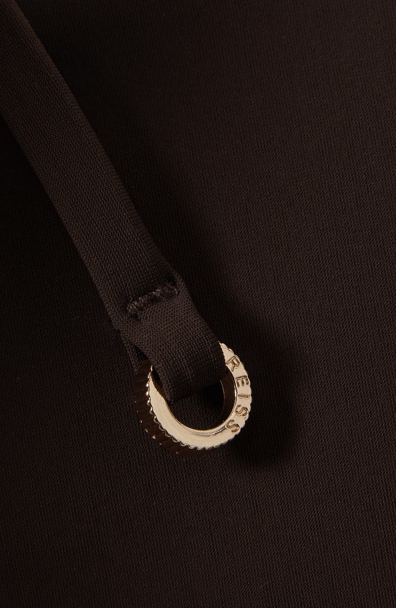 Reiss Riah Side Tie Bikini Bottoms, Alternate, color, Chocolate