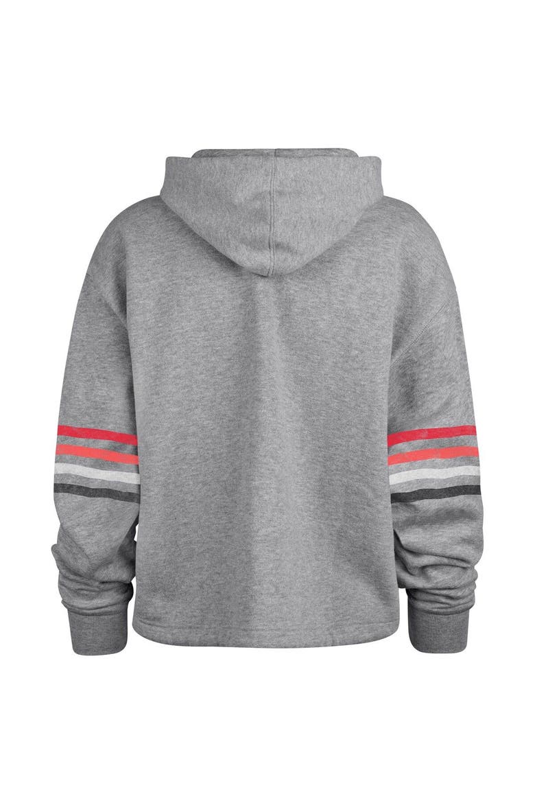Women's '47 Heather Gray Atlanta Falcons Upland Bennett Pullover Hoodie, Alternate, color, Gray