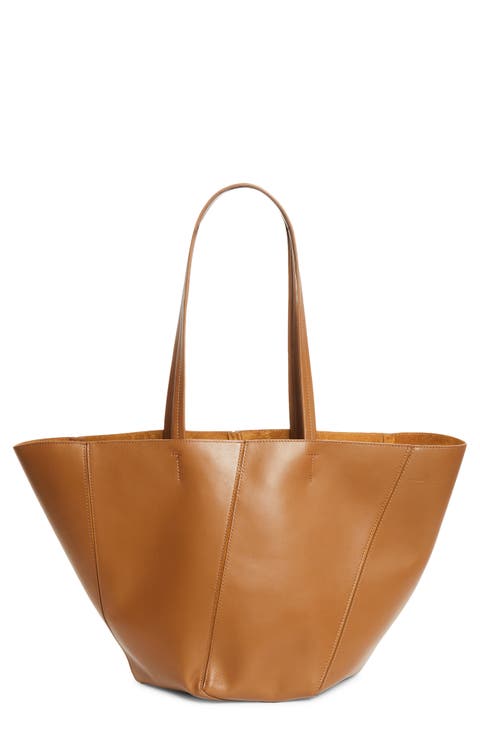 Hex Calfskin Leather Tote