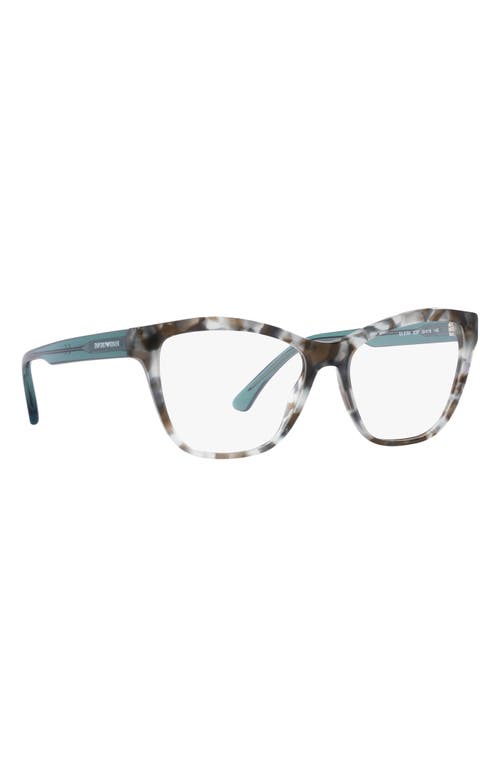 Emporio Armani 52mm Cat Eye Optical Glasses In Brown