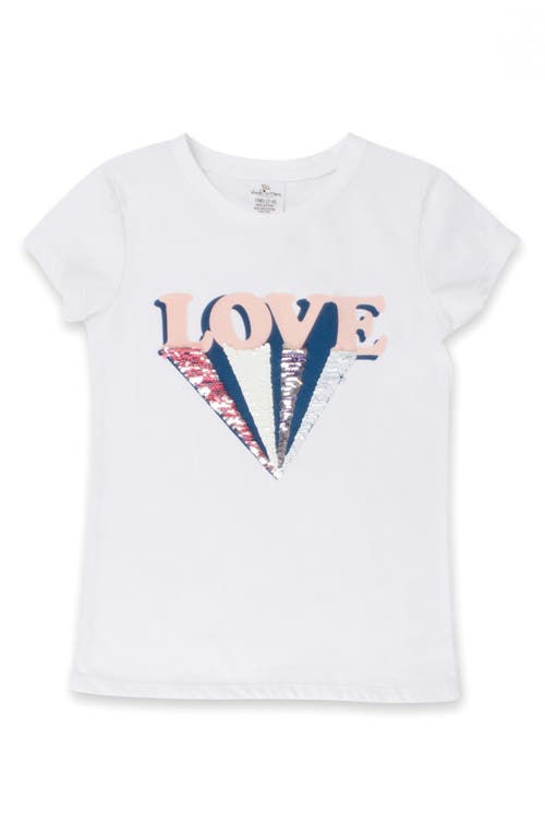 Shade Critters Kids' Love Sequin T-shirt In White