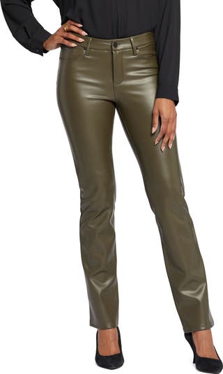 NYDJ Marilyn Faux Leather Straight Leg Pants Nordstrom