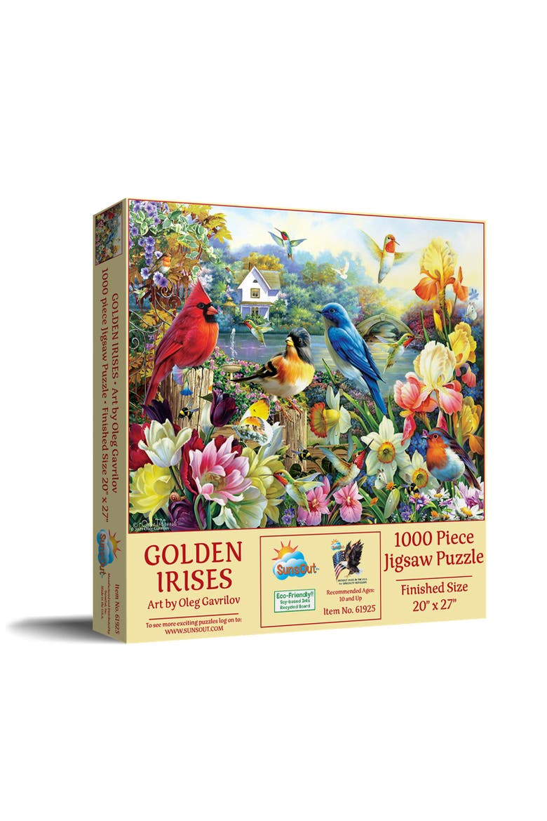 Golden Irises 1000 piece Jigsaw Puzzle for Adults, Main, color, Multicolor