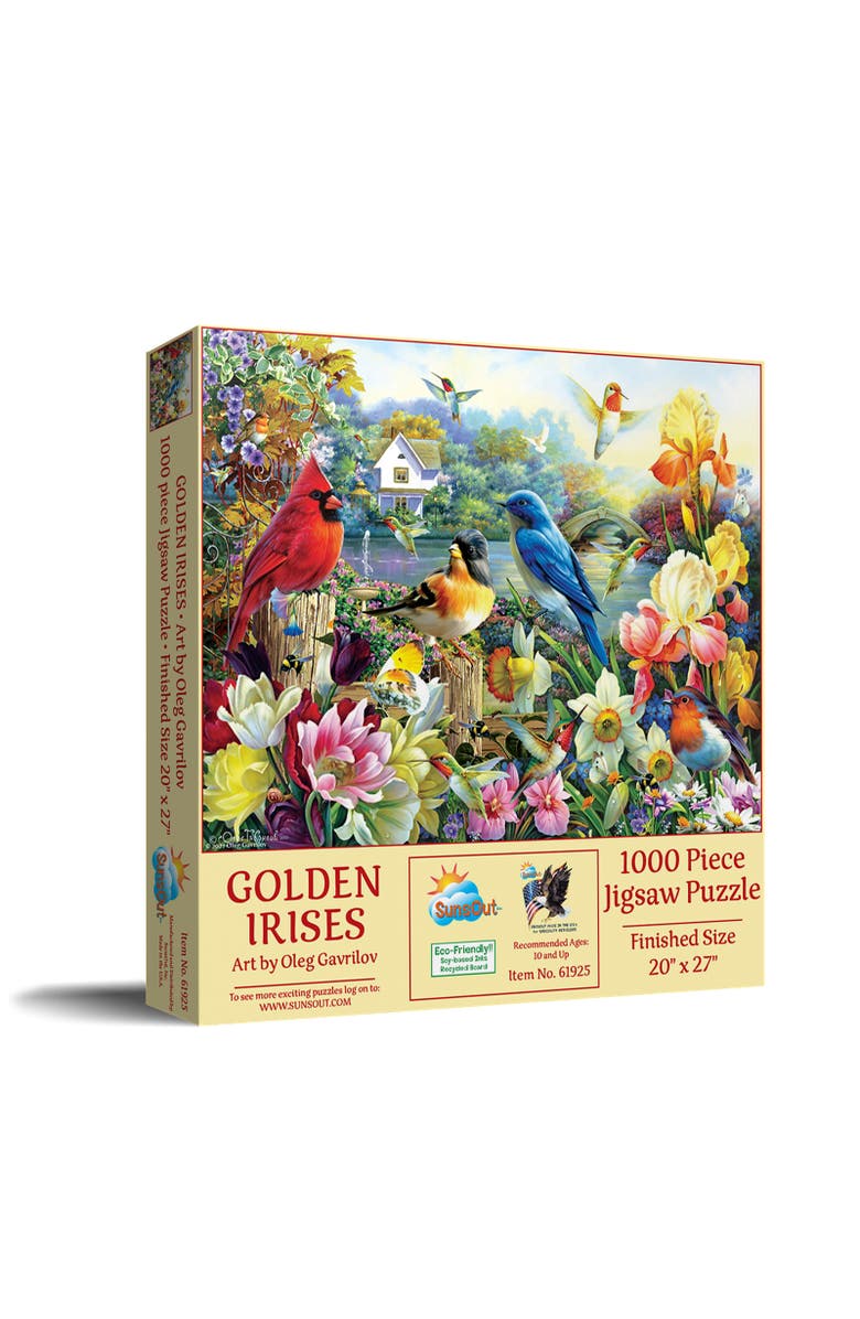 Sunsout Golden Irises 1000 piece Jigsaw Puzzle for Adults, Main, color, Multicolor