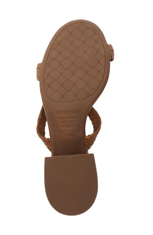 Arezzo Remy Block Heel Sandal In Rich Caramel