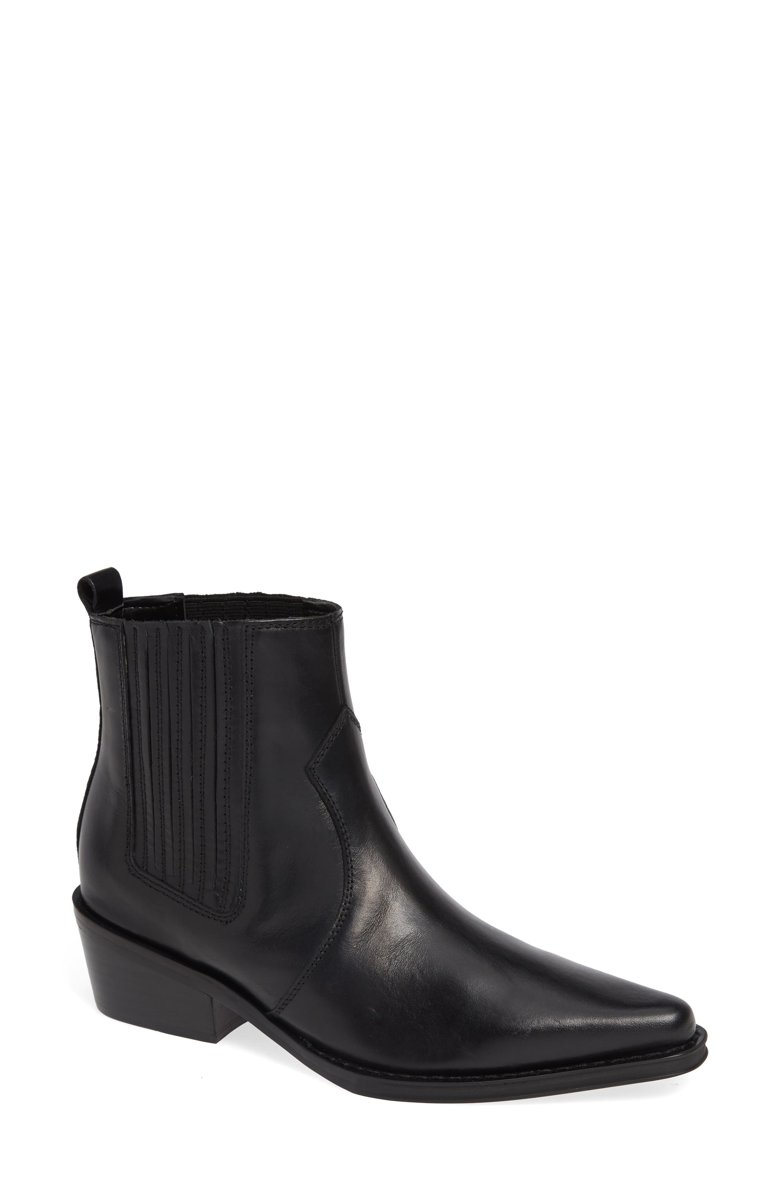 Barbara Bootie, Main, color, BLACK LEATHER