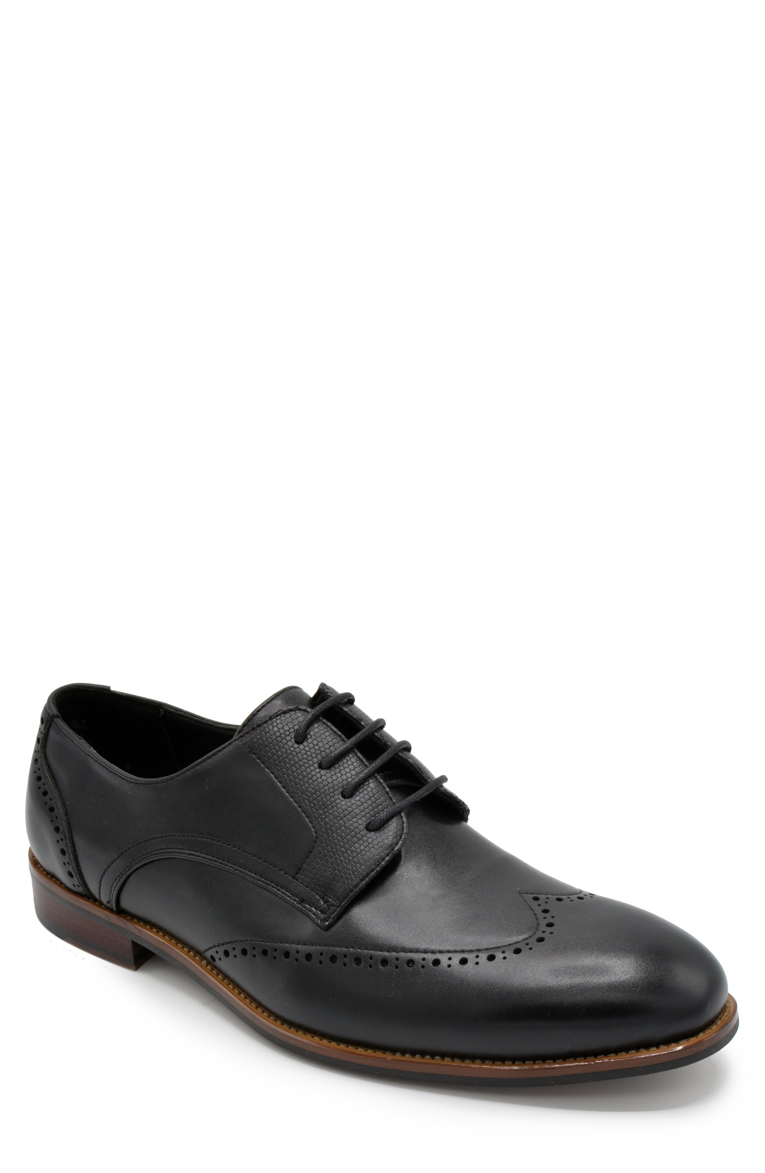 ASTON MARC Premier Lizard Embossed Wingtip Derby, Main, color, 