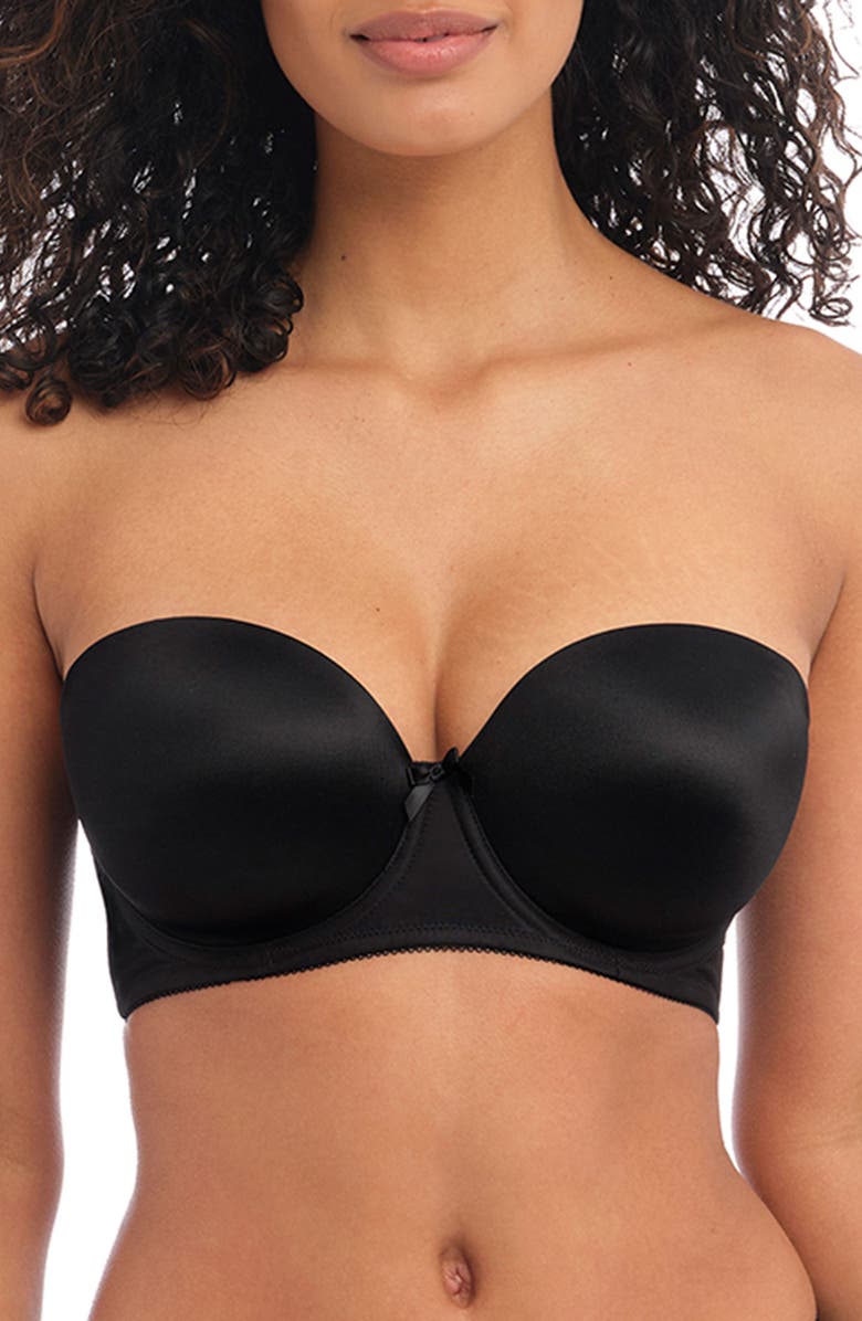 Freya 'Deco' Convertible Strapless Underwire Bra, Alternate, color, Black