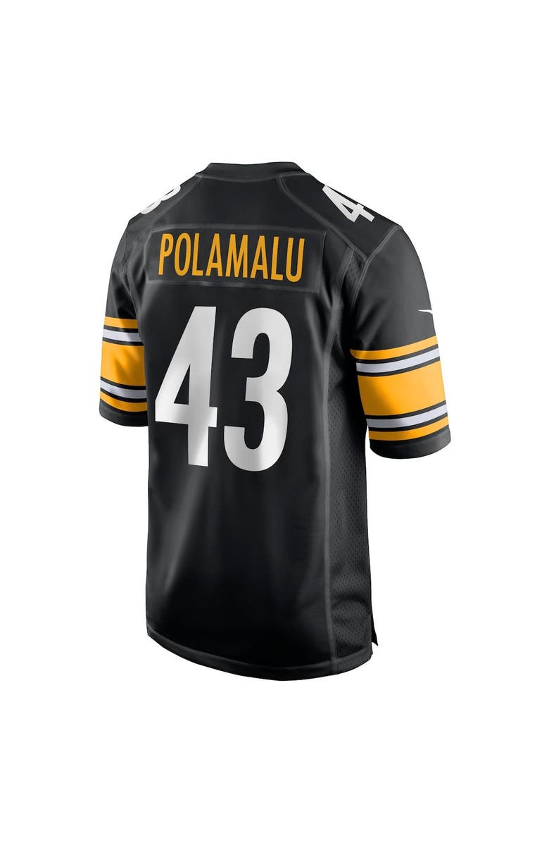 Nike Men's Nike Troy Polamalu Black Pittsburgh Steelers Retired Player Game Jersey, Alternate, color,