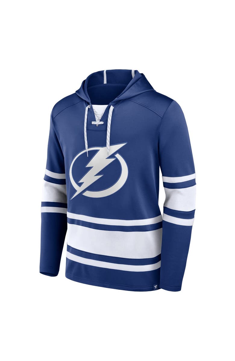 FANATICS Men's Fanatics Branded Blue Tampa Bay Lightning Puck Deep Lace-Up Pullover Hoodie, Alternate, color,