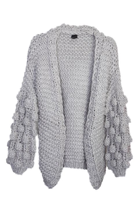 Pompom Knit Cardigan