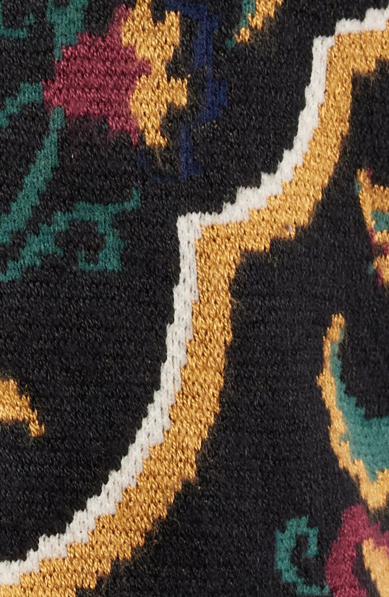 FARM Rio Majestic Hearts Knit Cardigan, Alternate, color, Black