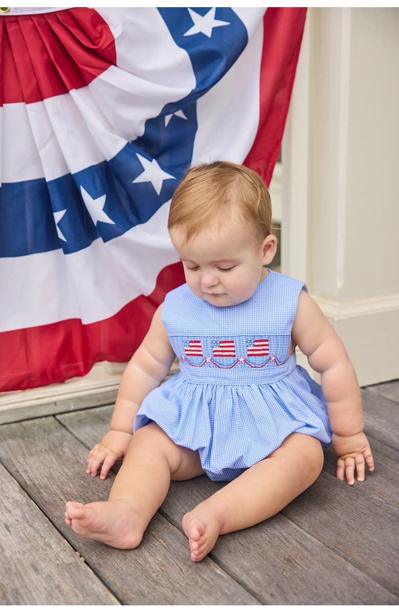 Little English Smocked Apron Bubble, Alternate, color, Flags
