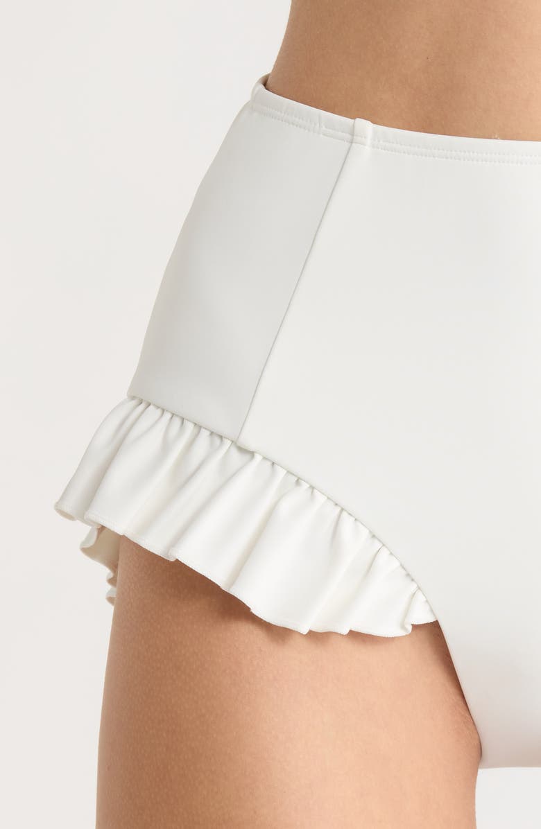 Hutch Ruffle High Waist Bikini Bottoms, Alternate, color,